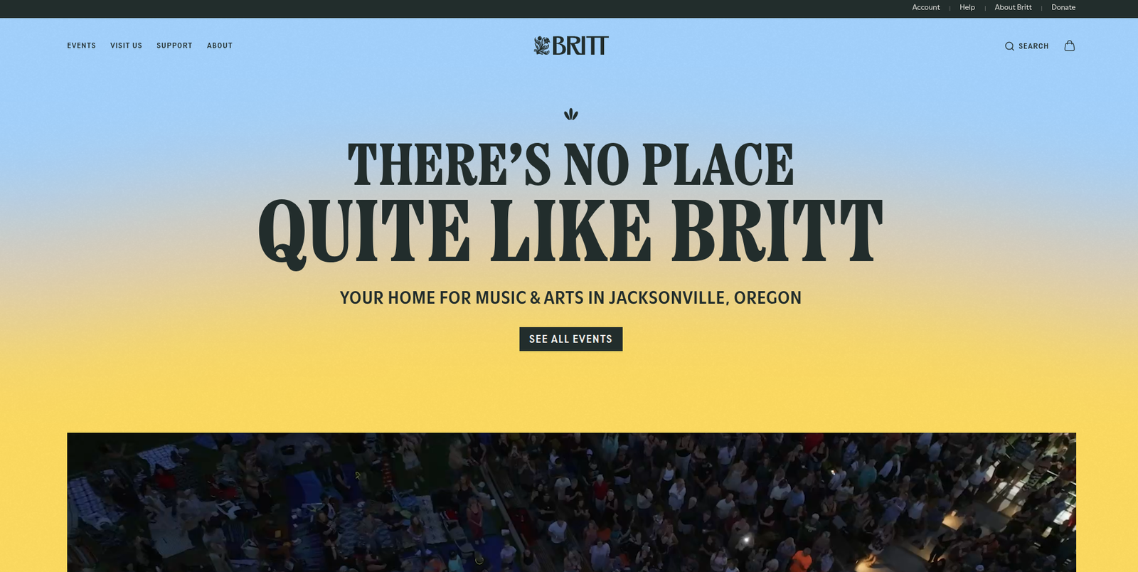 Britt hero section