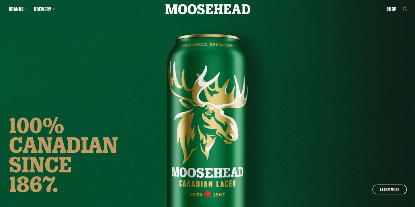 Moosehead hero section